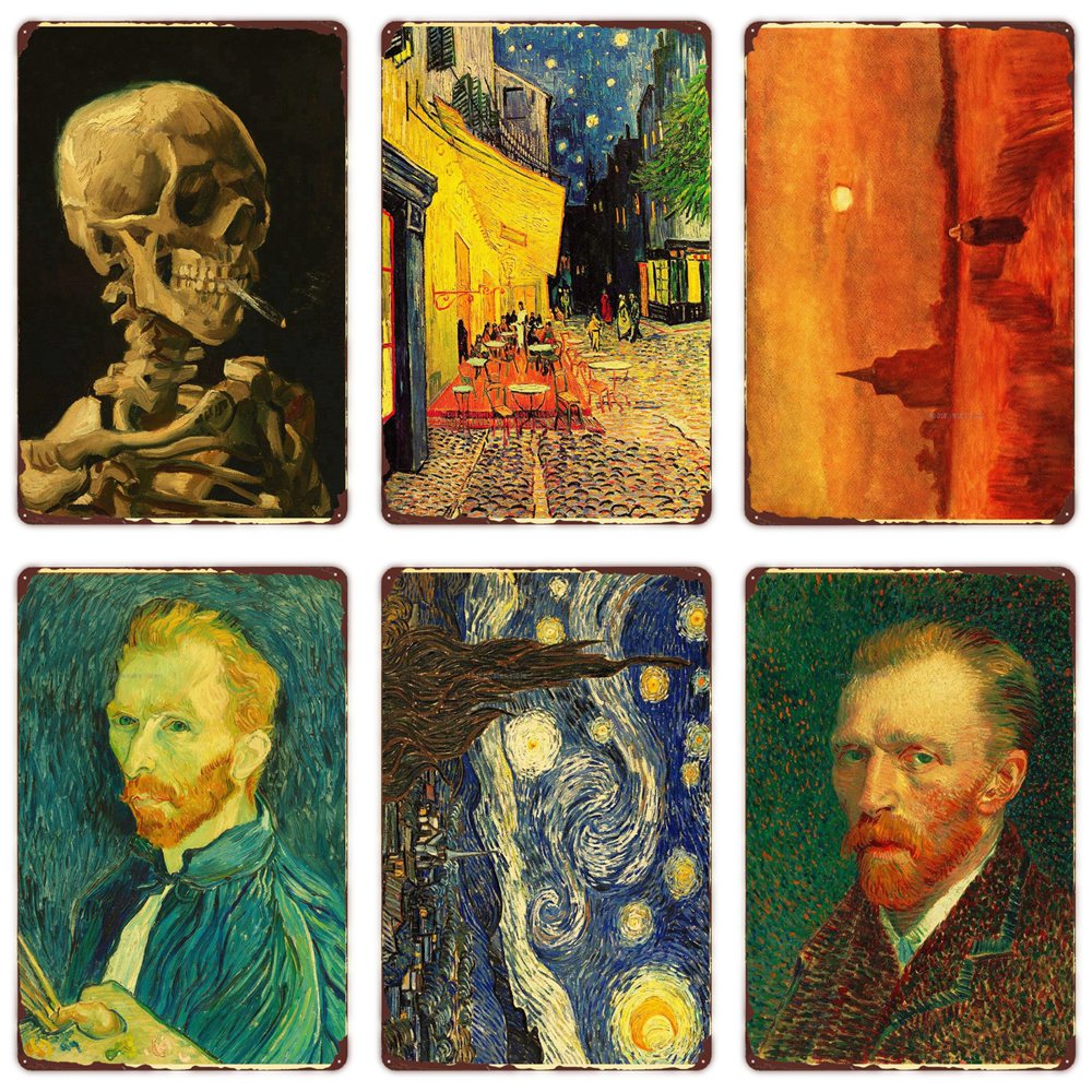 Vintage Collectible Tins - Van Gogh schilderij vintage metalen poster,