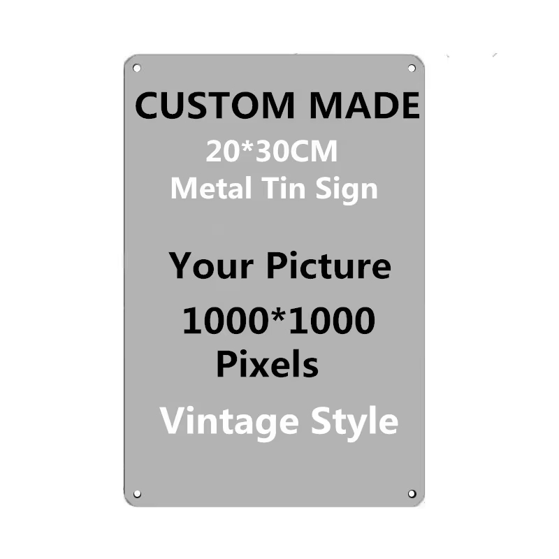 Vintage Collectible Signs - Gepersonaliseerde metalen blikken bord op maat,
