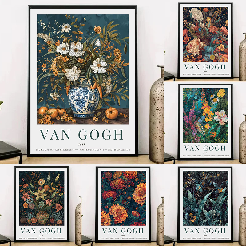 Vintage Collectible Posters - Vintage Van Gogh-collectie schilderijen canvas prints