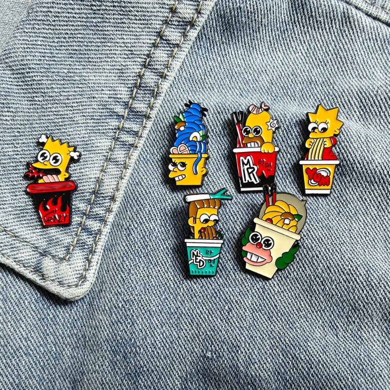Vintage Item - 6-delige set The Simpsons Leuke grappige