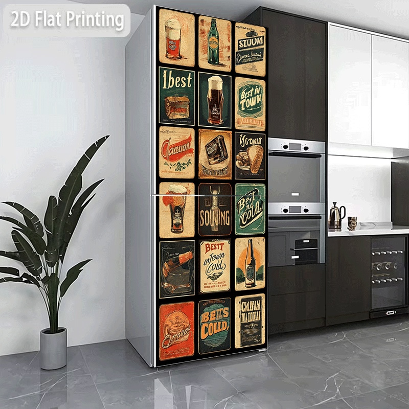 Vintage Collectible Posters - Koelkaststicker, sticker voor koelkast en vaatwasser,