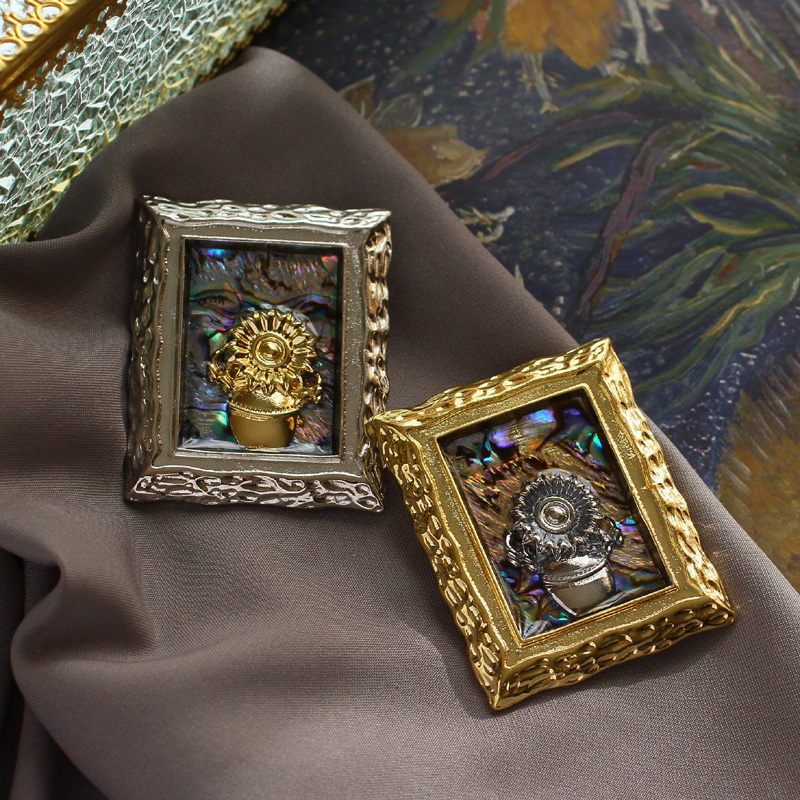 Vintage Collectible Pins - Muylinda Vintage Van Gogh Zonnebloem Broches