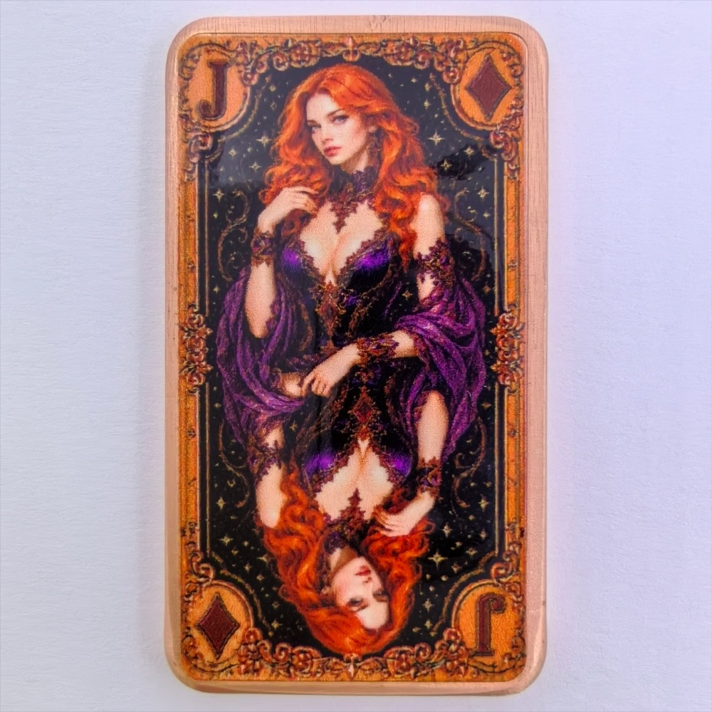 Vintage Collectible Playing Cards - 1oz .999 Fijne Koperen Staaf Poker