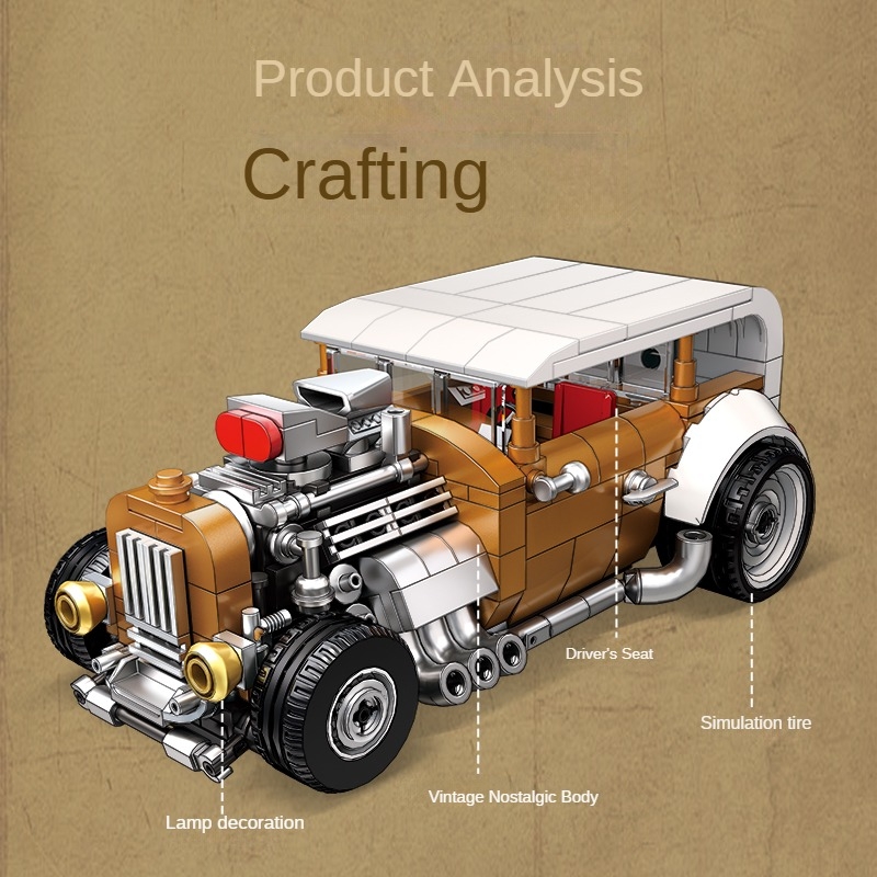 Retro vintage auto bouwstenens - Vintage Collectible Model Cars recensie en prijs