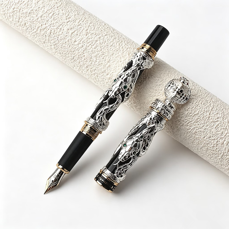 Jinhao Luxe vulpen met slangen - Vintage Collectible Pens recensie en prijs