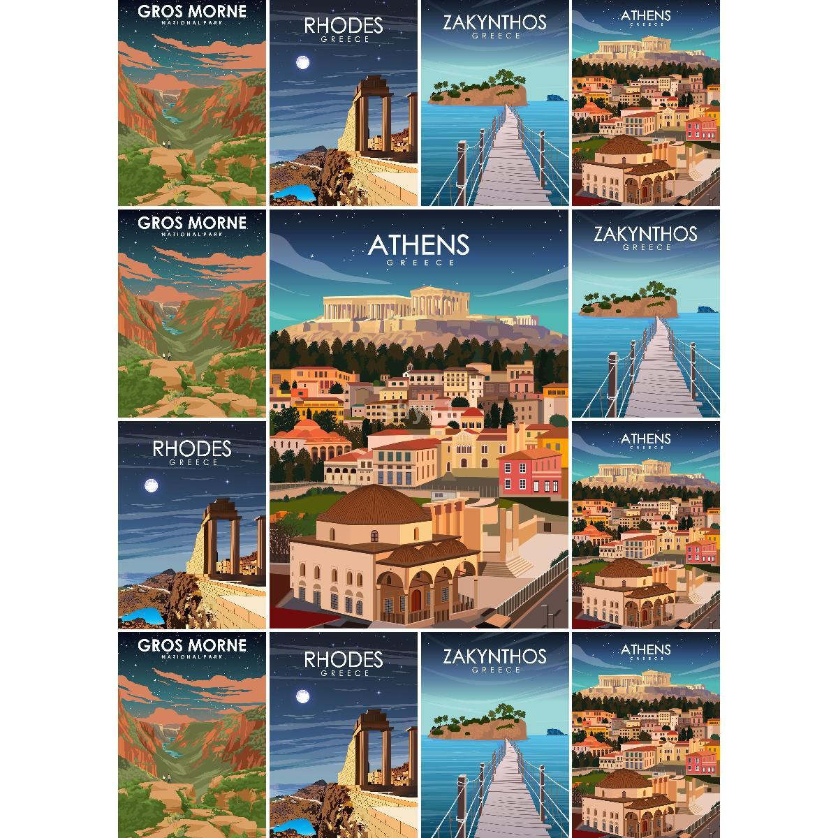 Vintage Athene Griekenland Rei - Vintage Collectible Posters recensie en prijs