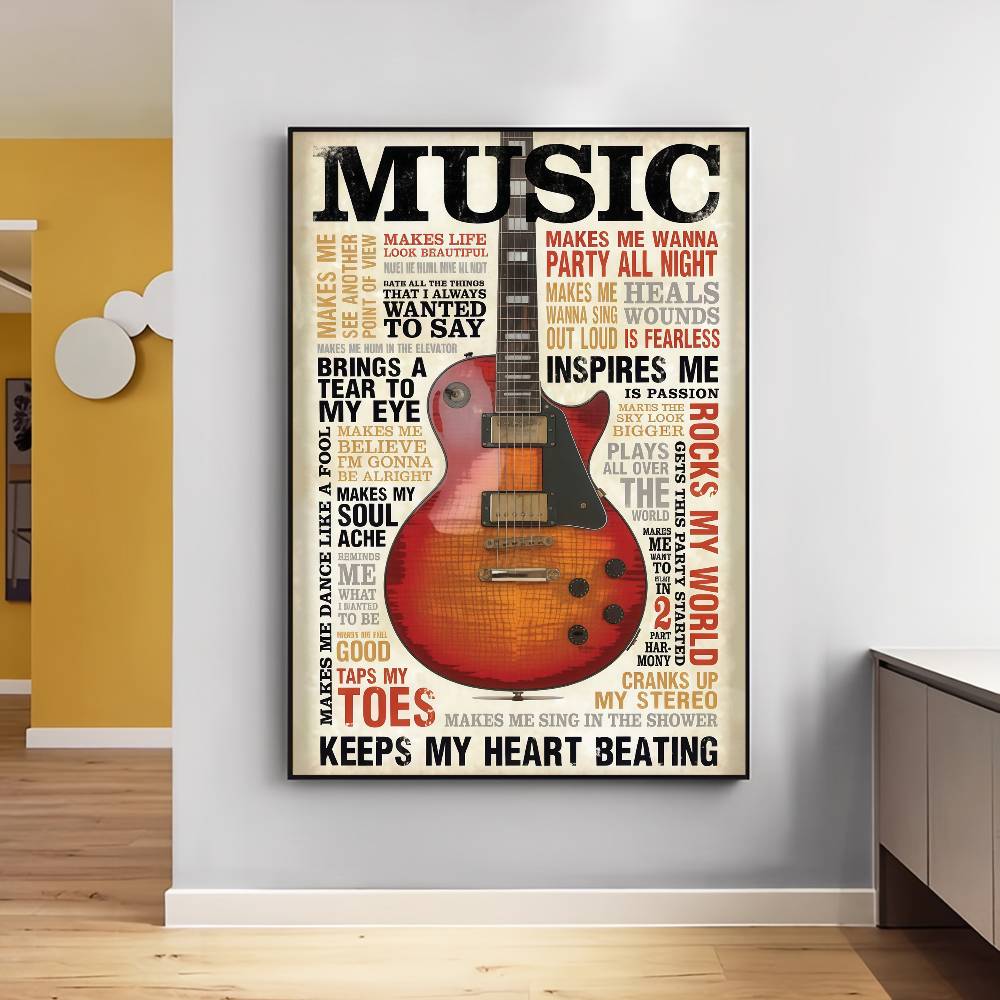 Gitaarcollectie zelfklevende k - Vintage Collectible Posters recensie en prijs