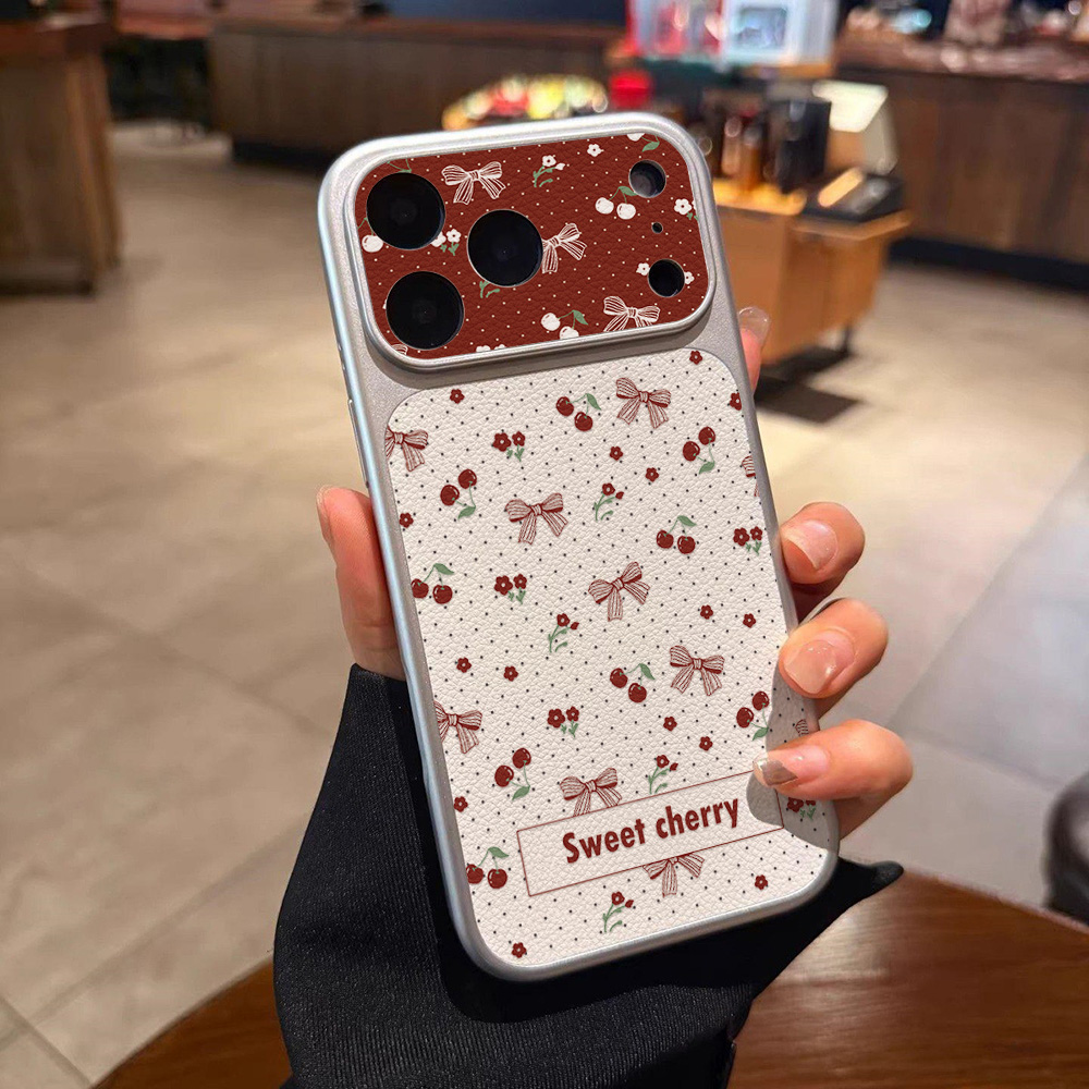Zoete Kersen Lederen Telefoonh - Camera Leather Case recensie en prijs