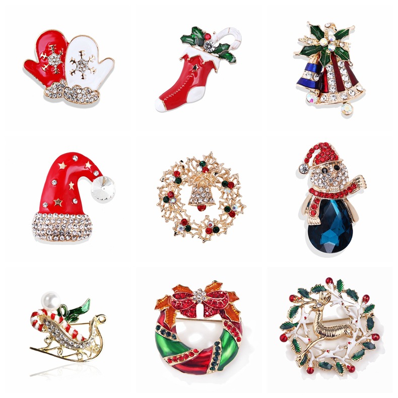 Vintage strass kerstbroche col - Vintage Collectible Pins recensie en prijs