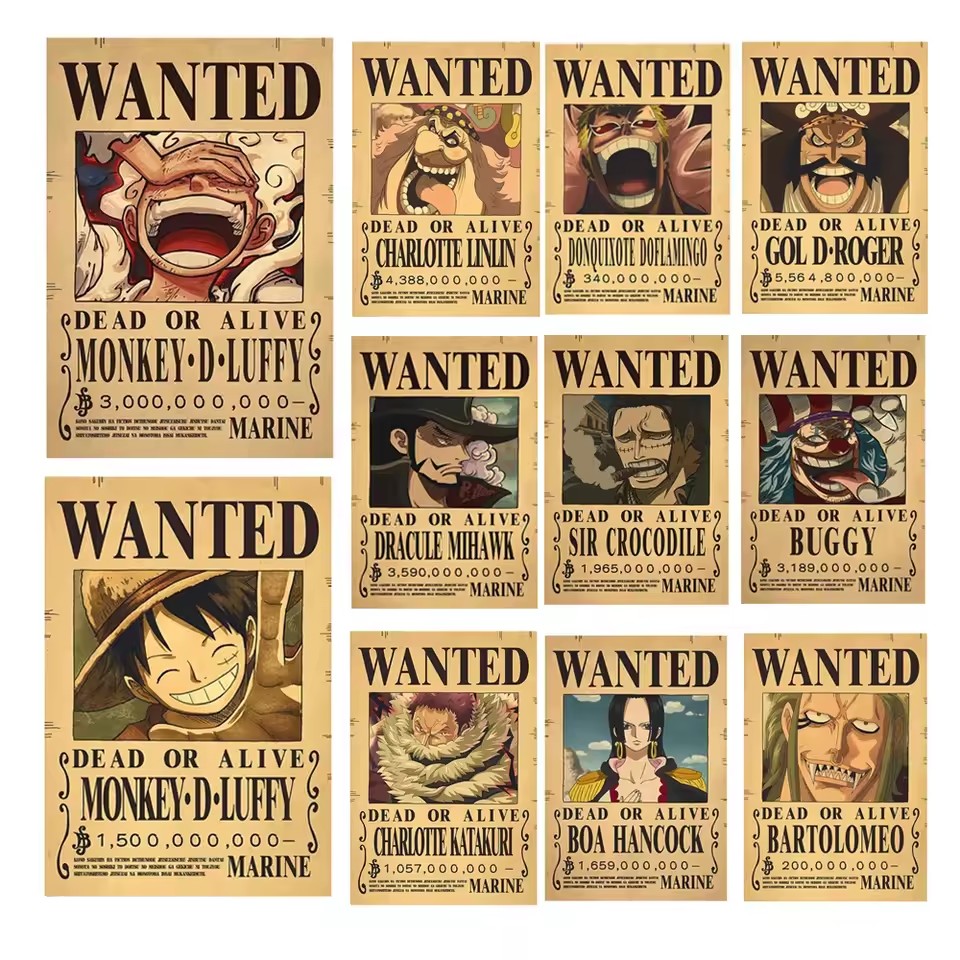 Anime One Piece Bounty Wanted  - Vintage Collectible Posters recensie en prijs