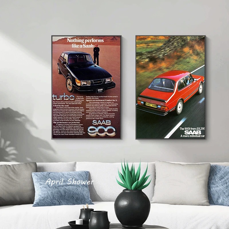Klassieke Vintage Saab 900 Tur - Vintage Collectible Posters recensie en prijs